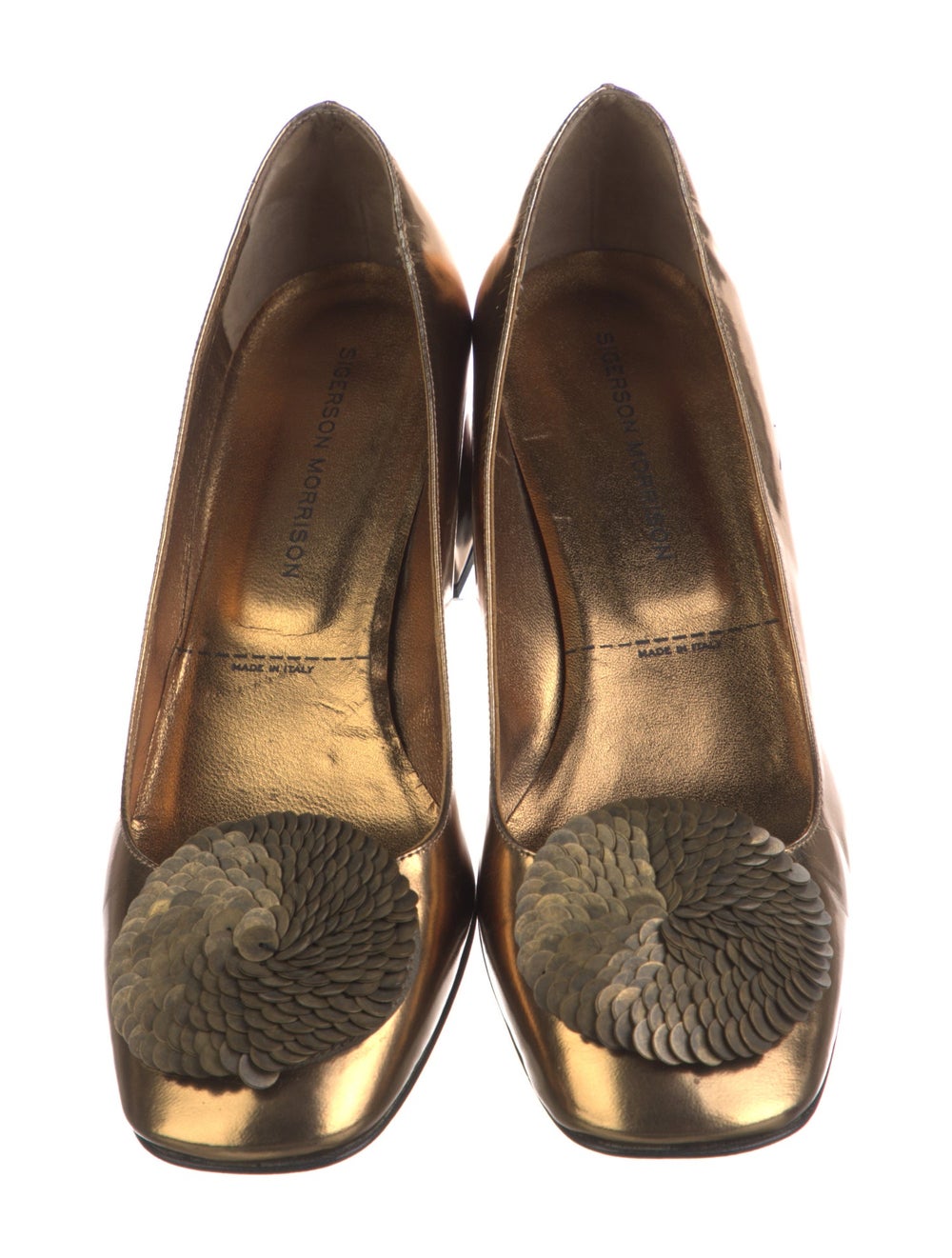 Sigerson Morrison Leather Sequin Embellishments P… - image 3