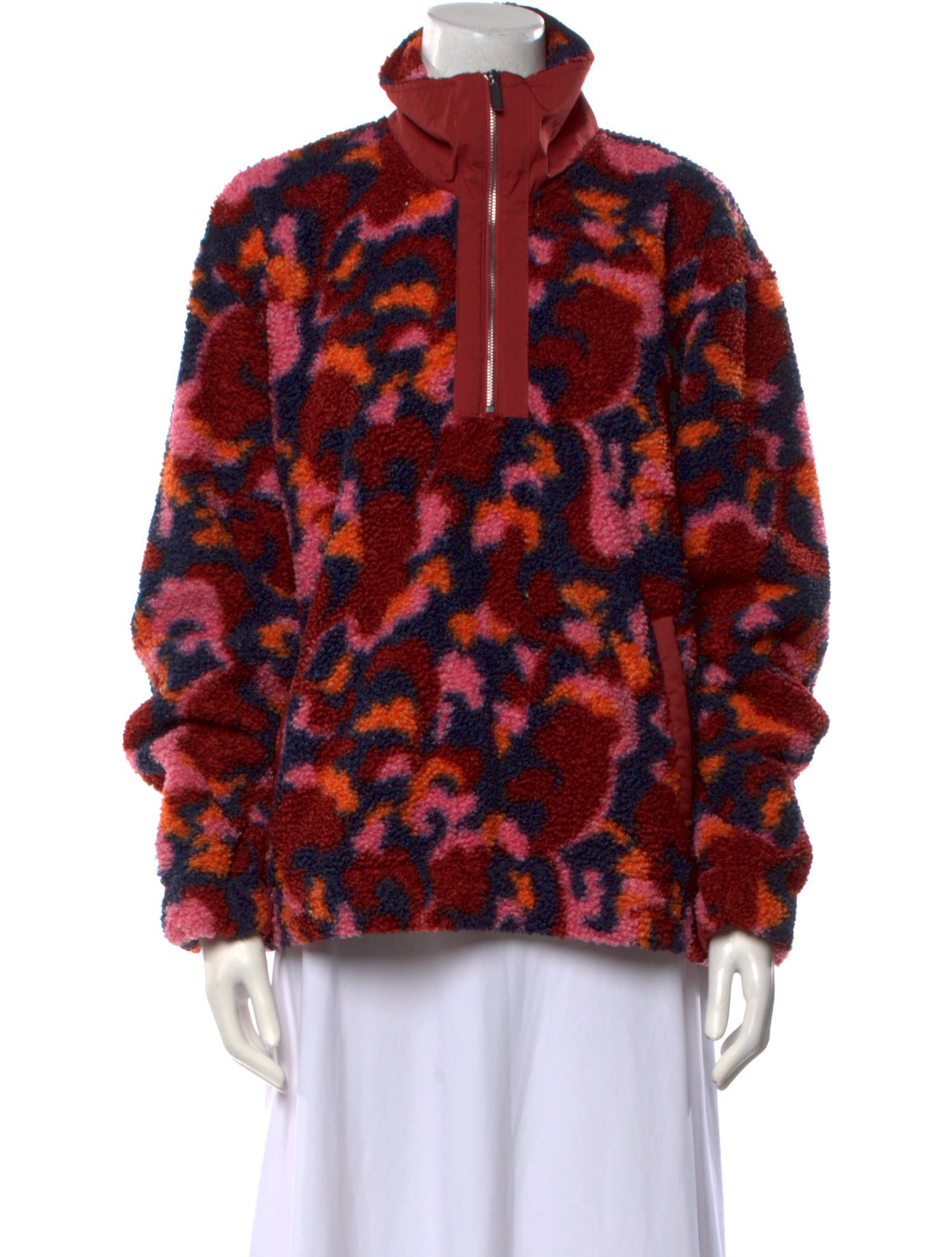 Sage Collective Printed Mock Neck Sweater