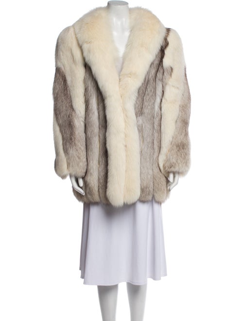 Saga Fox Fox Striped Fur Coat