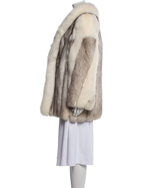 Saga Fox Fox Striped Fur Coat