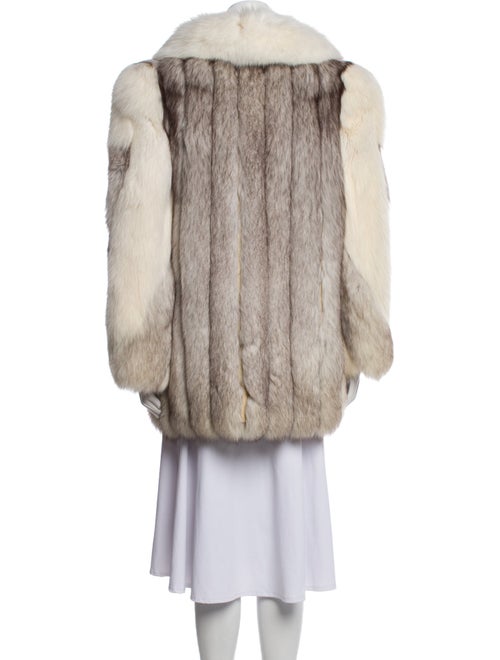Saga Fox Fox Striped Fur Coat
