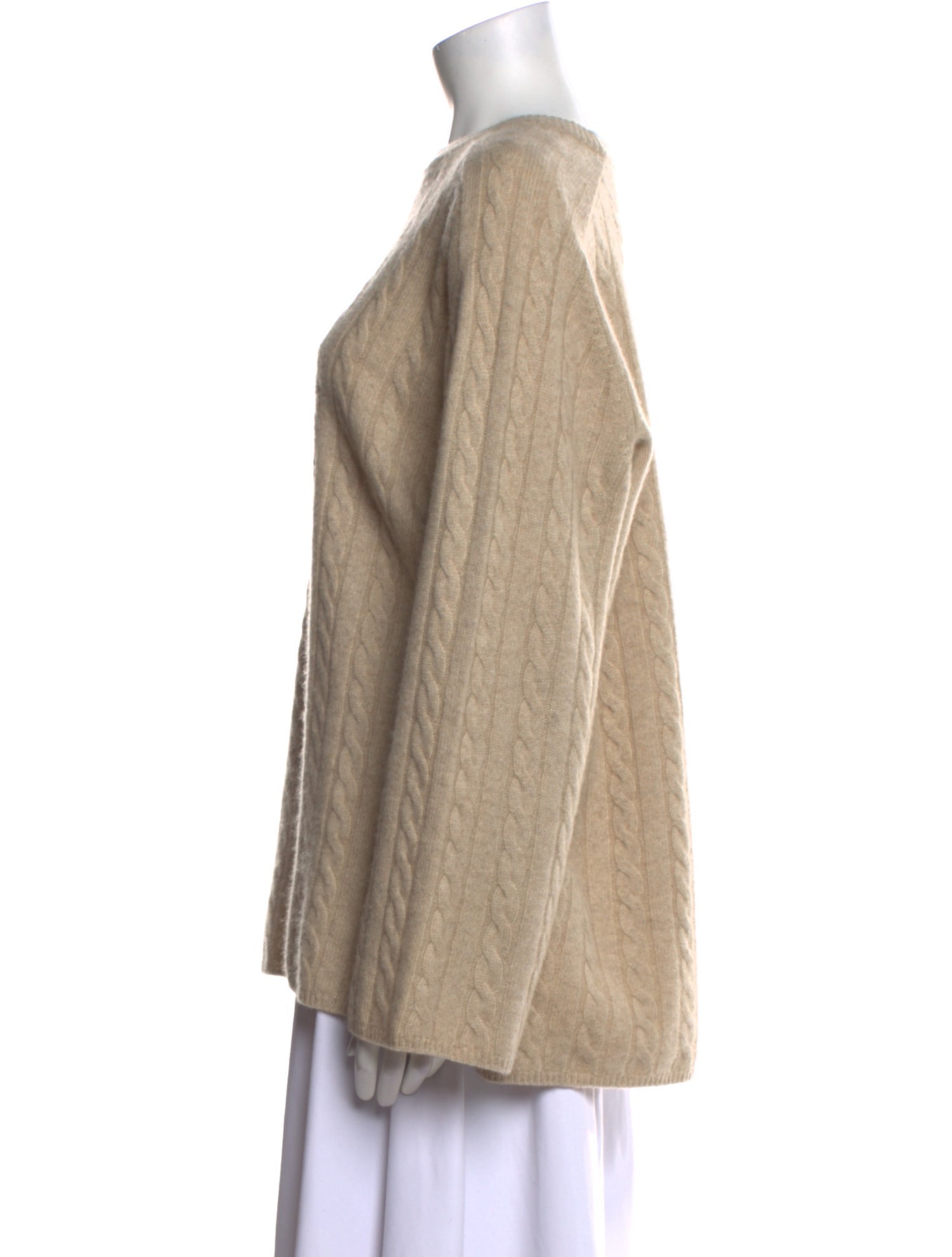 Soft Goat Cashmere Bateau Neckline Sweater