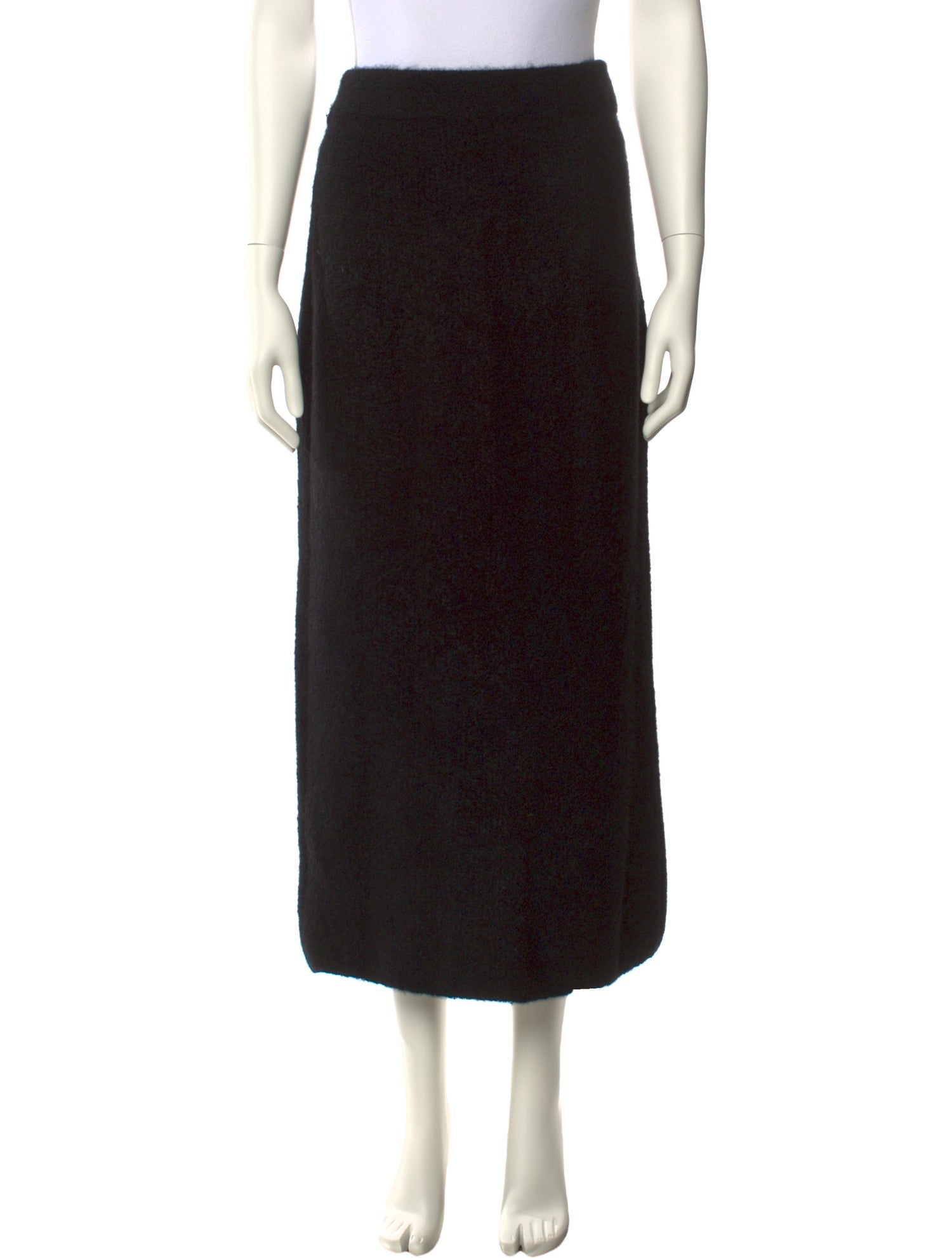 Soft Goat Cashmere Midi Length Skirt