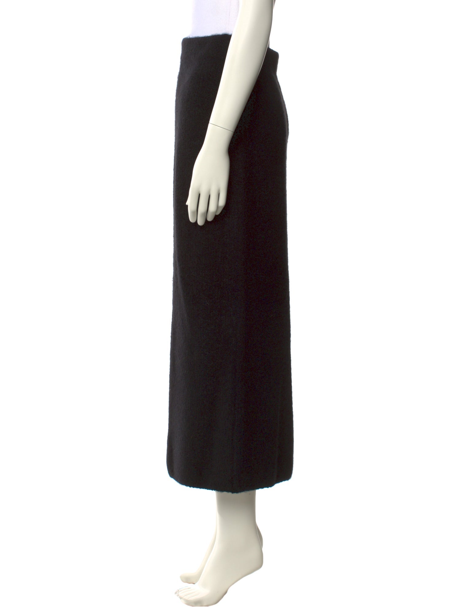 Soft Goat Cashmere Midi Length Skirt