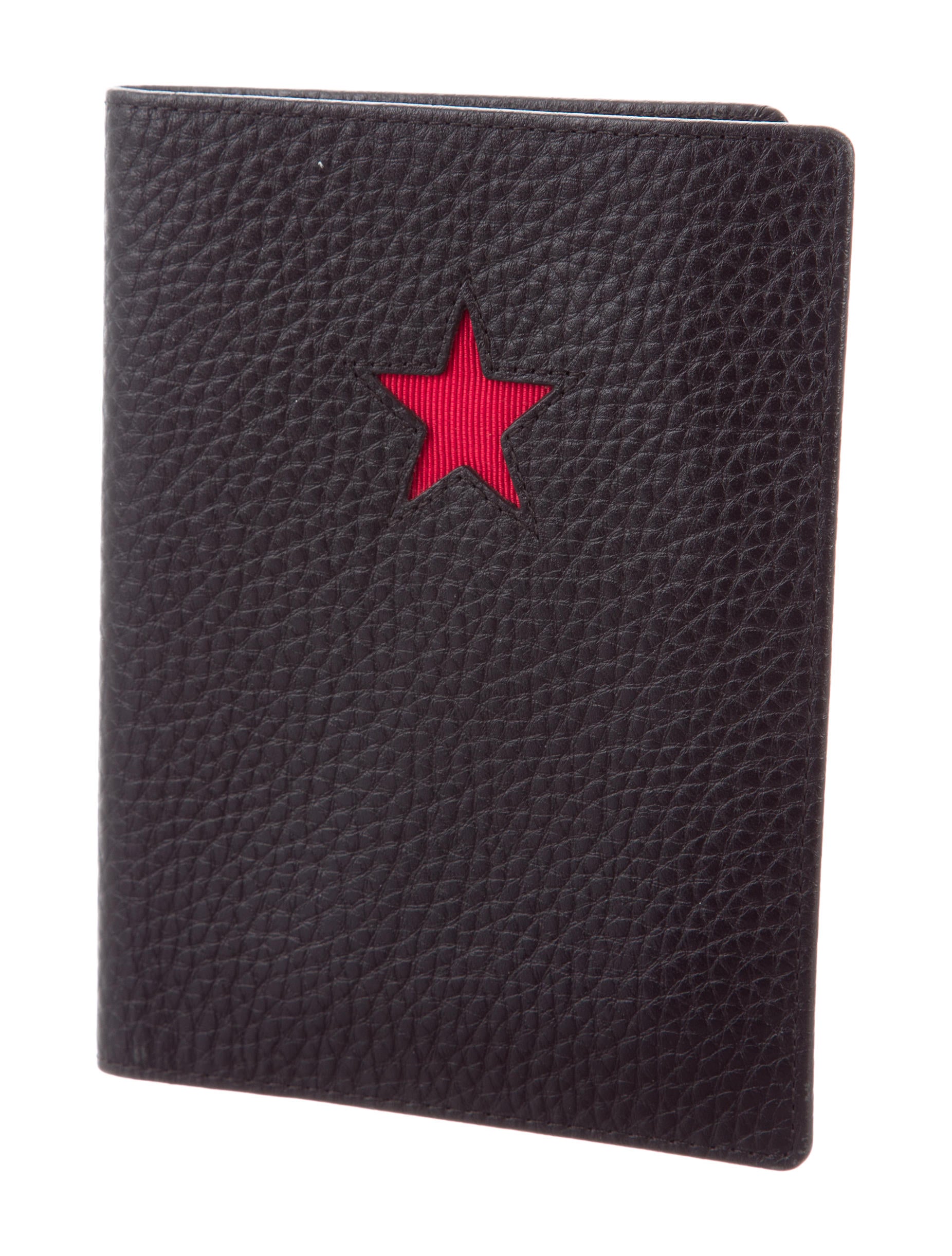 Shanghai Tang Leather Passport Holder - Black Travel, Accessories