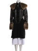 Shanghai Tang Leather Faux Fur Coat