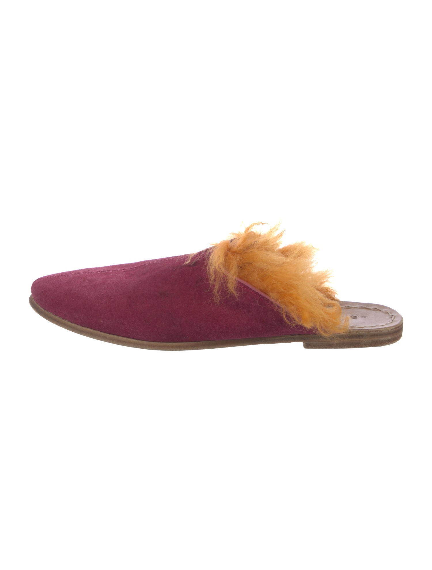 Sabah Suede Faux Fur Trim Mules