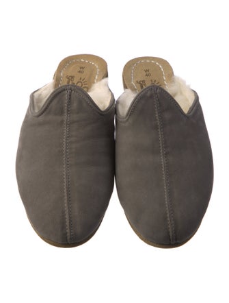 Sabah Suede Fur Trim Mules