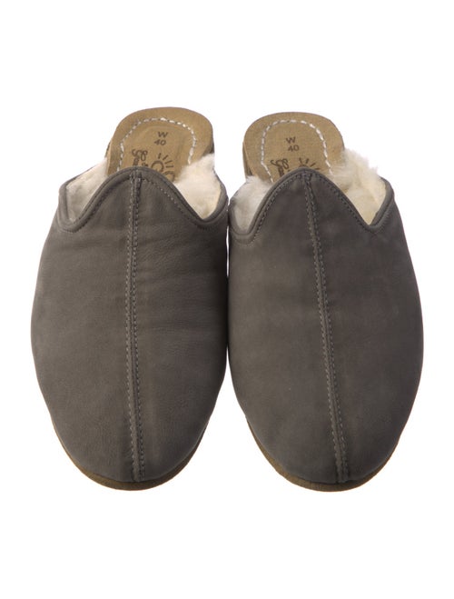 Sabah Suede Fur Trim Mules