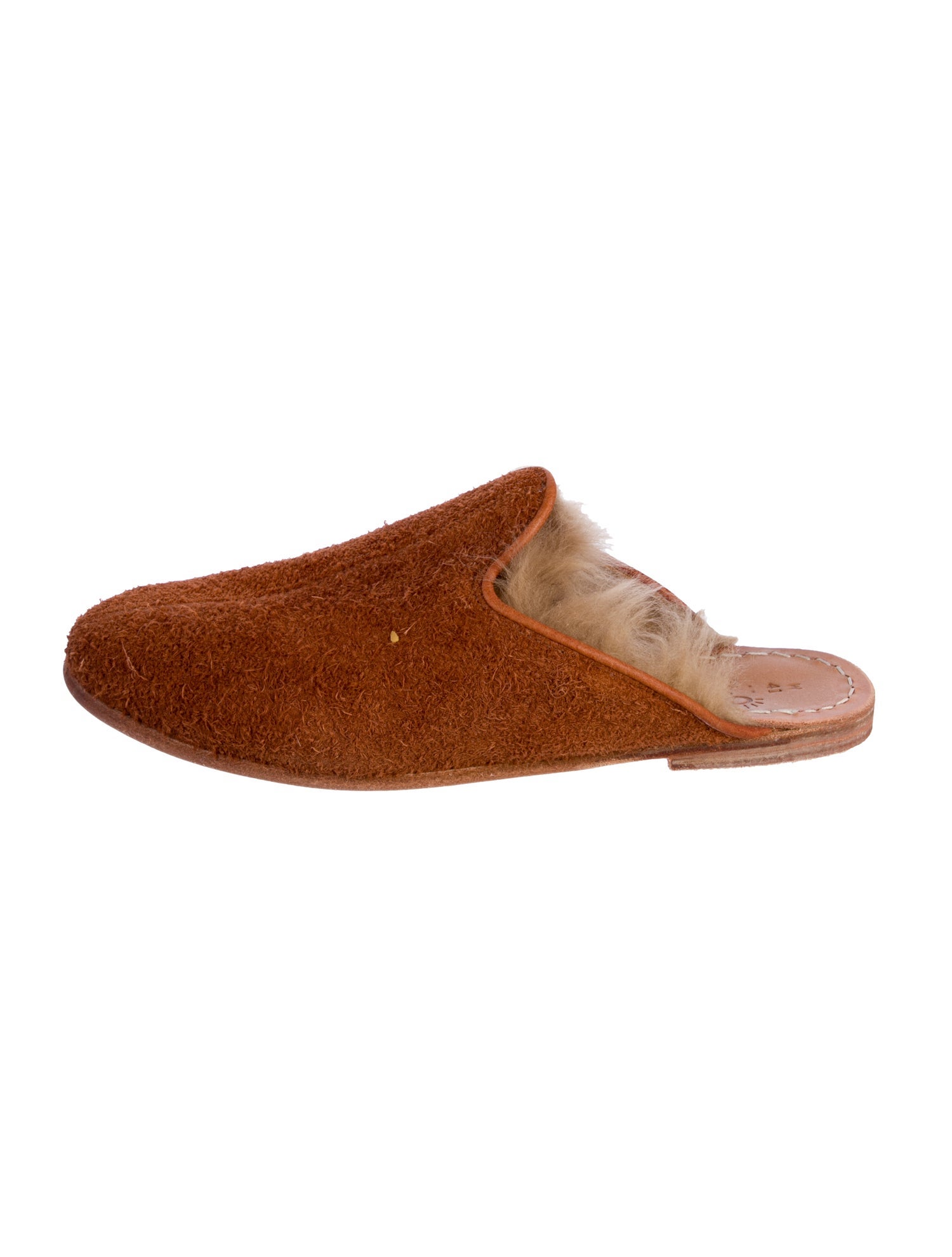 Sabah Colorblock Pattern Fur Trim Mules