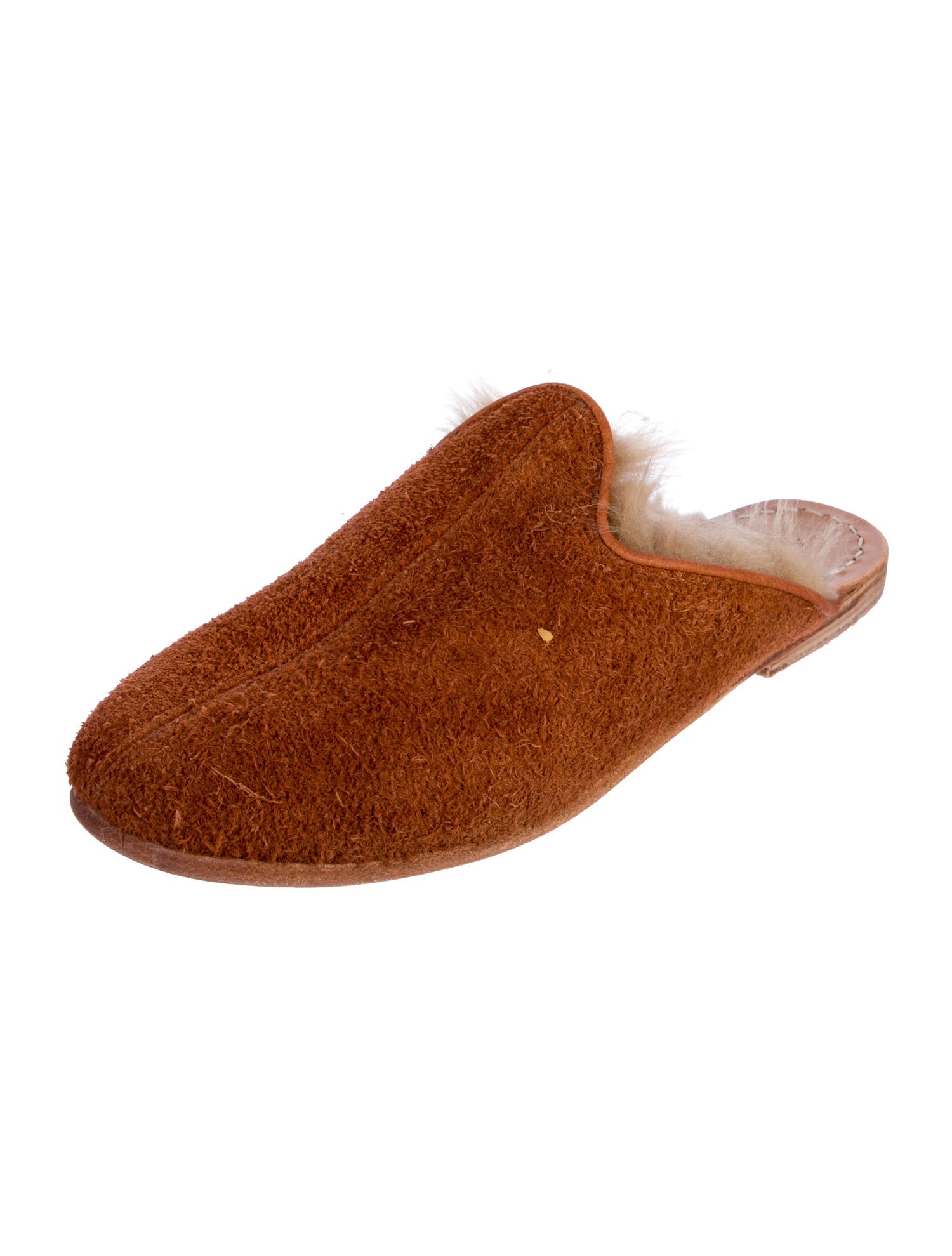 Sabah Colorblock Pattern Fur Trim Mules