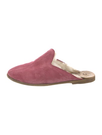 Sabah Suede Fur Trim Mules