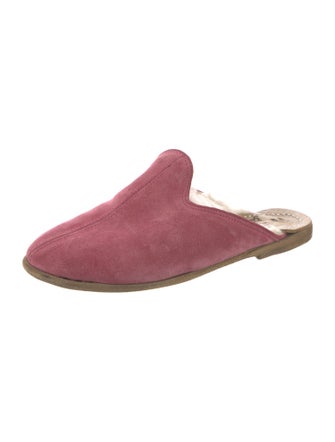 Sabah Suede Fur Trim Mules