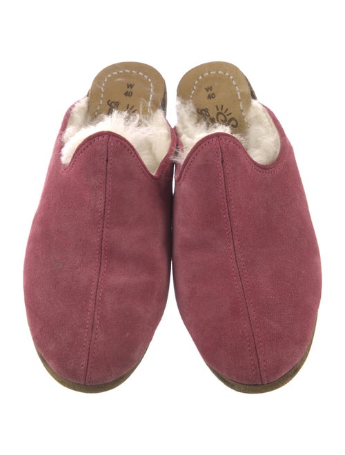 Sabah Suede Fur Trim Mules