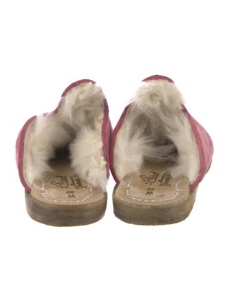 Sabah Suede Fur Trim Mules