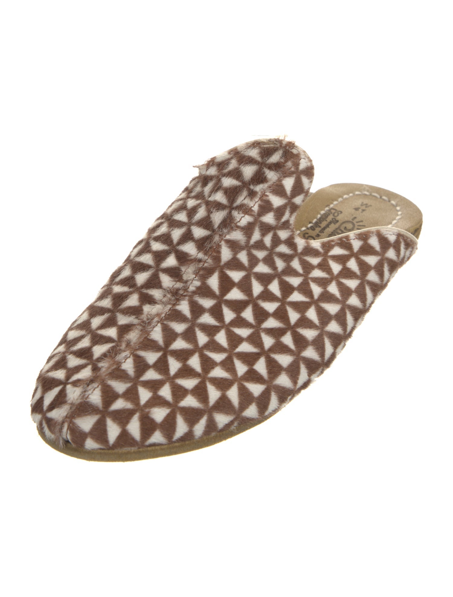 Sabah Ponyhair Printed Mules