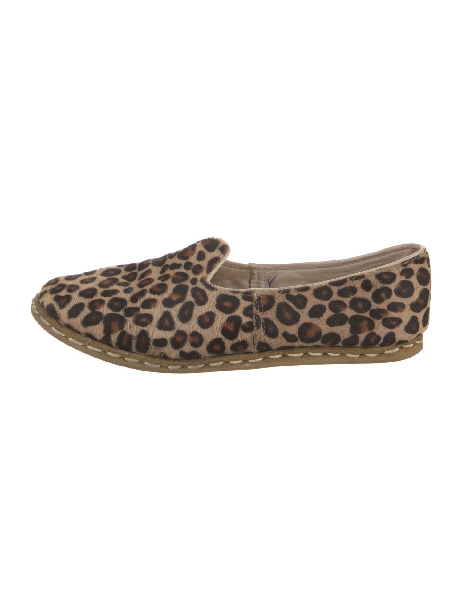 Sabah Ponyhair Animal Print Flats
