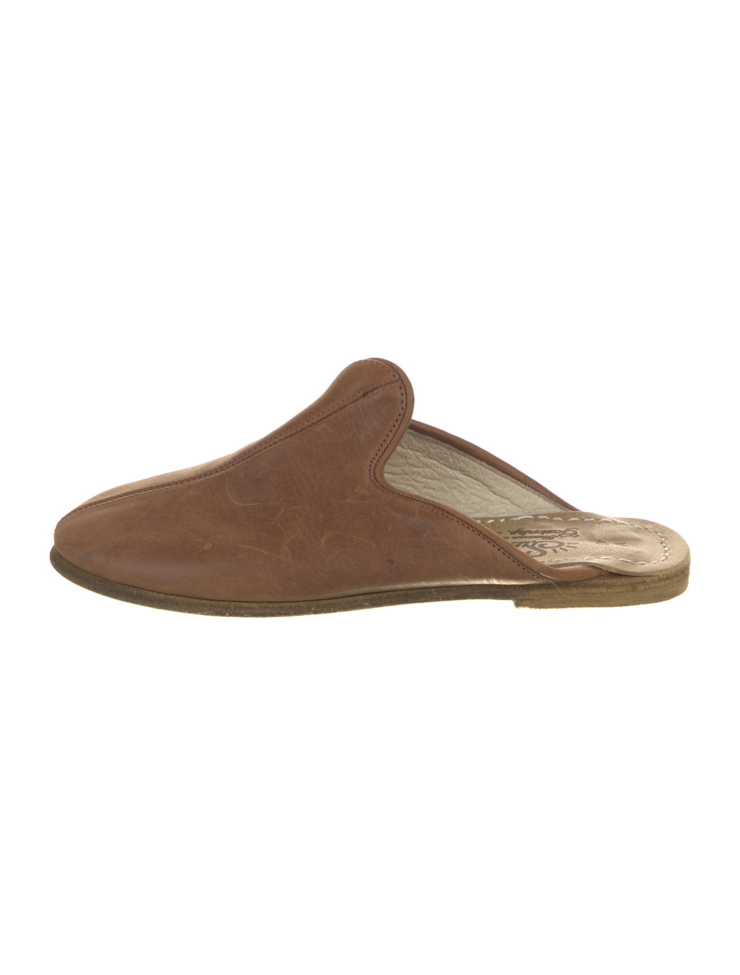 Sabah Leather Fur Trim Mules