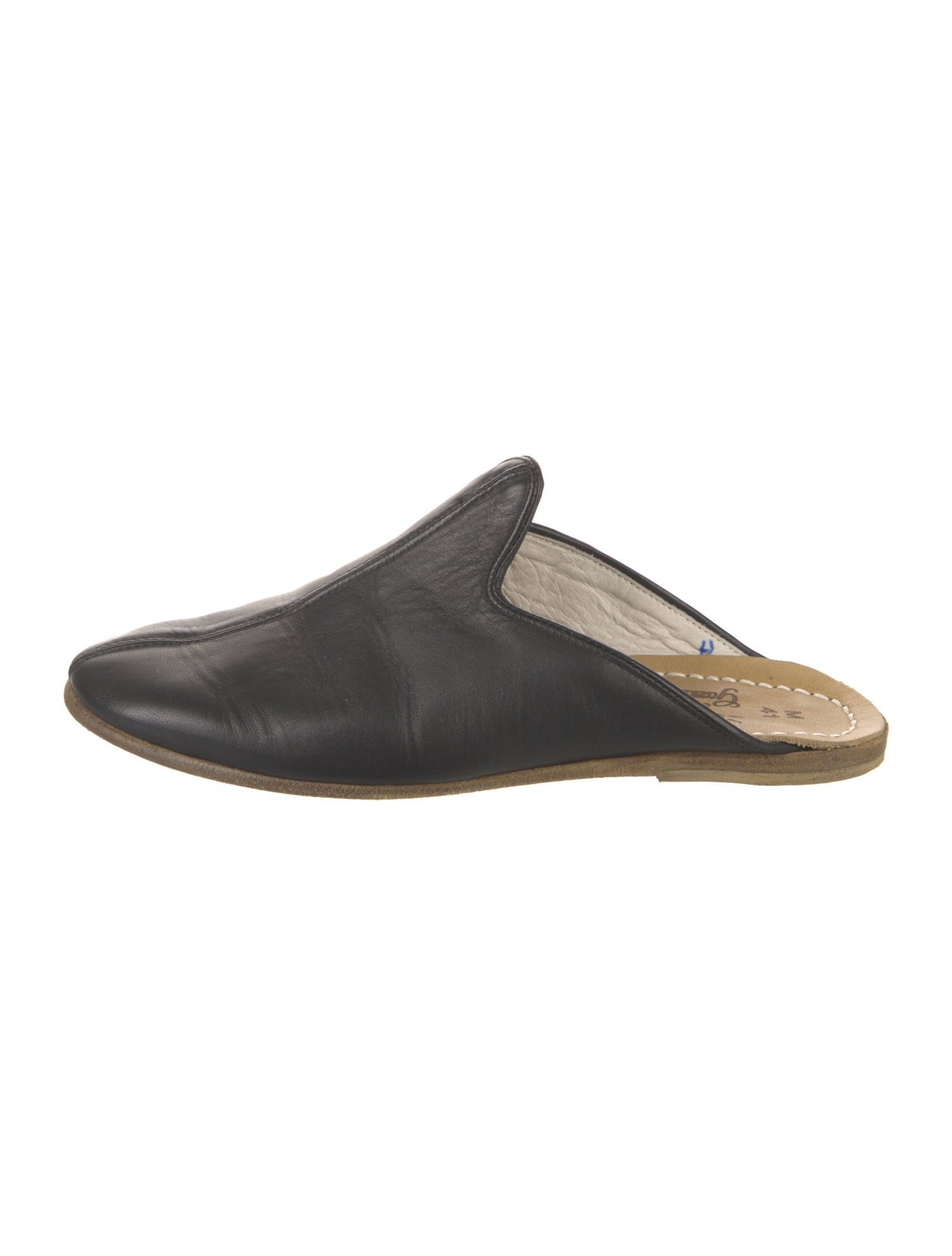 Sabah Leather Fur Trim Mules