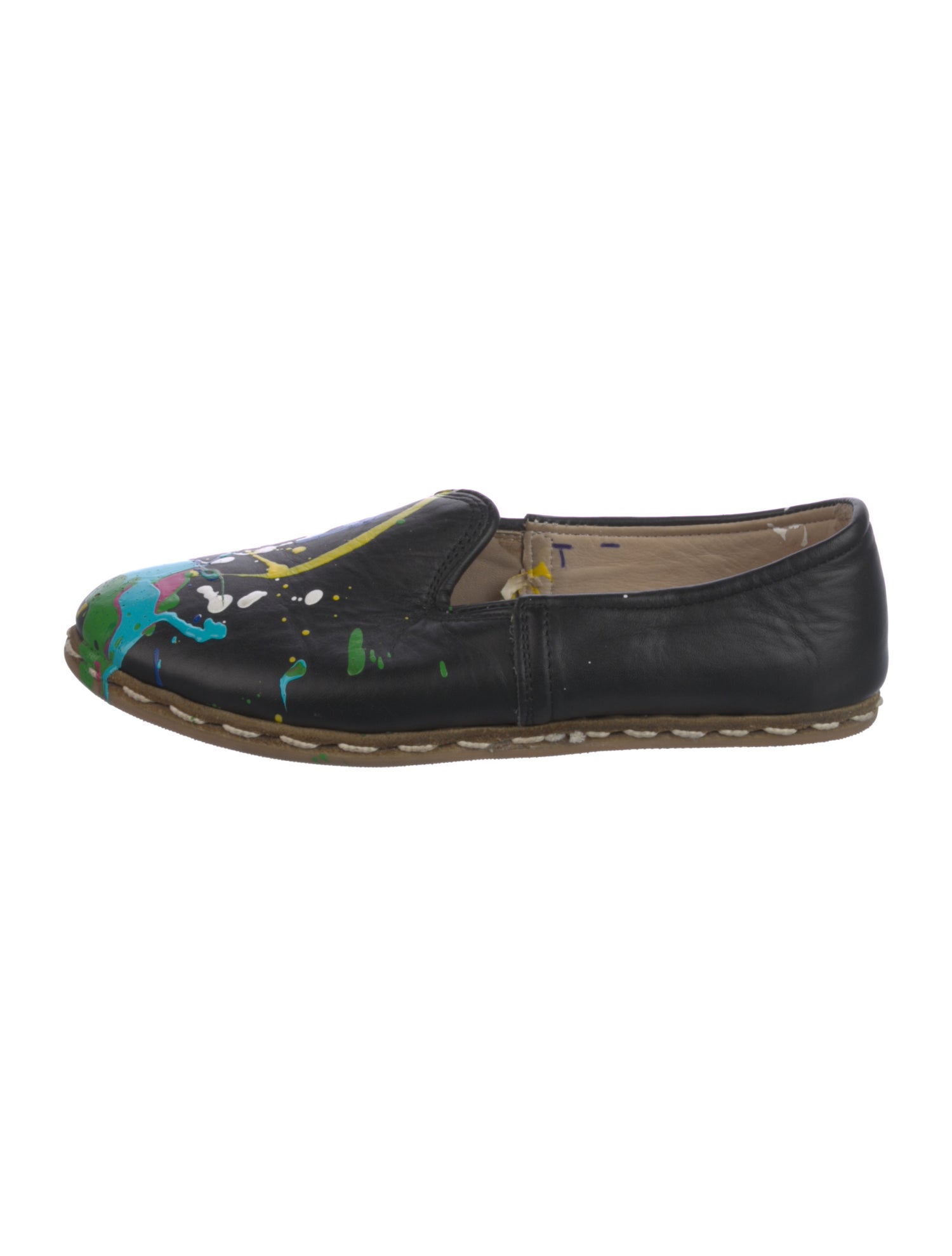 Sabah Leather Floral Print Espadrilles