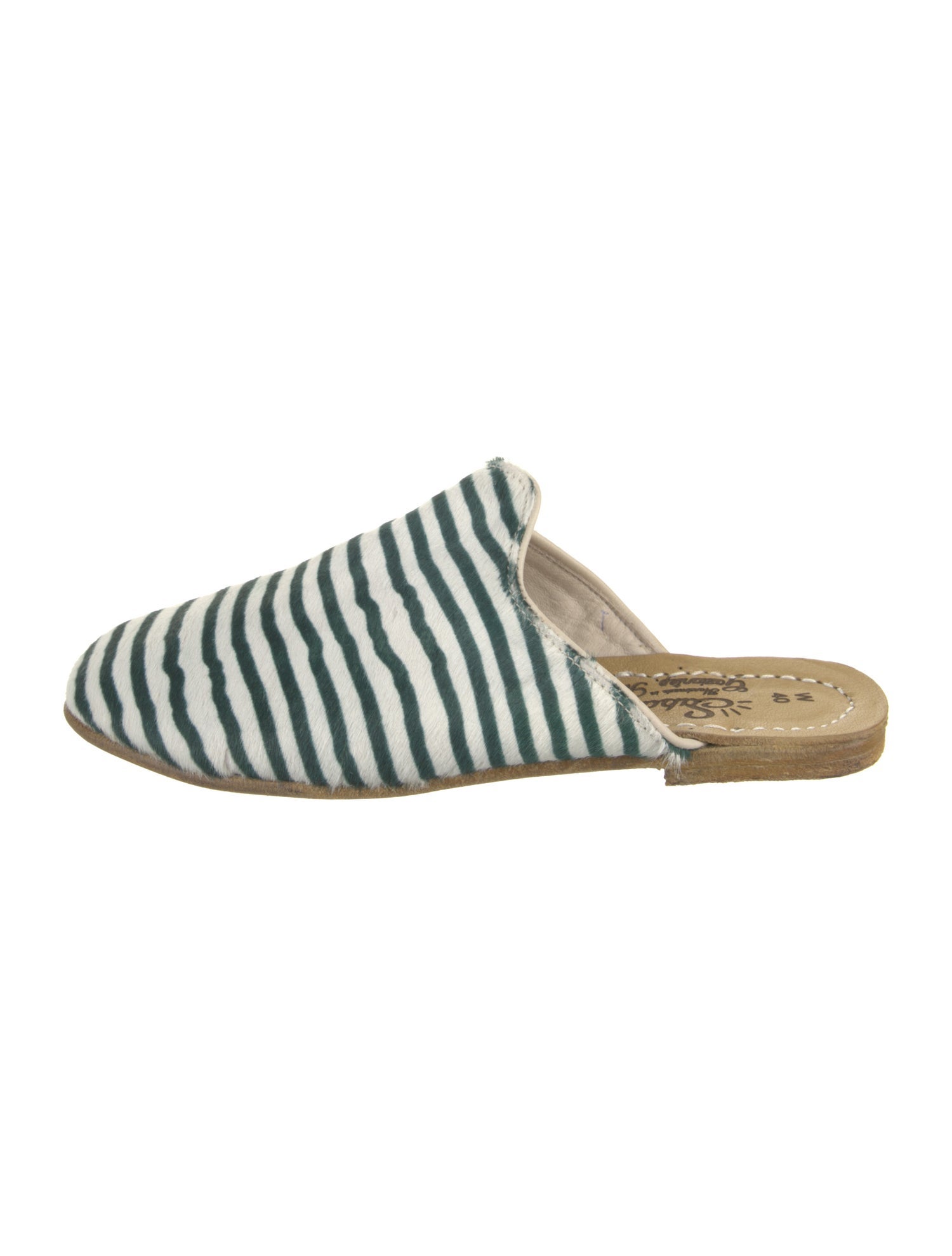 Sabah Ponyhair Striped Mules