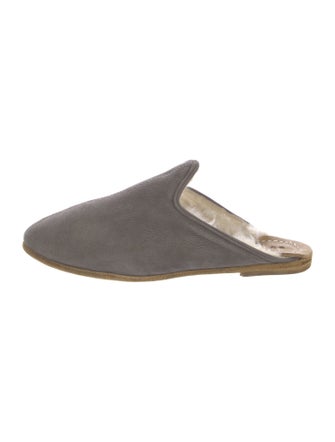 Sabah Suede Fur Trim Mules