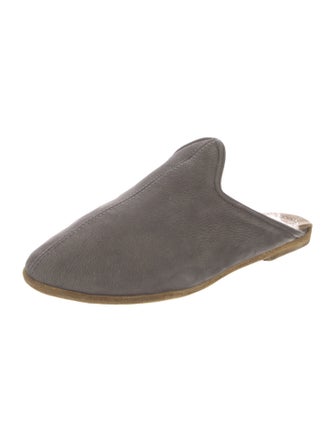 Sabah Suede Fur Trim Mules