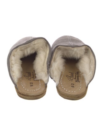Sabah Suede Fur Trim Mules