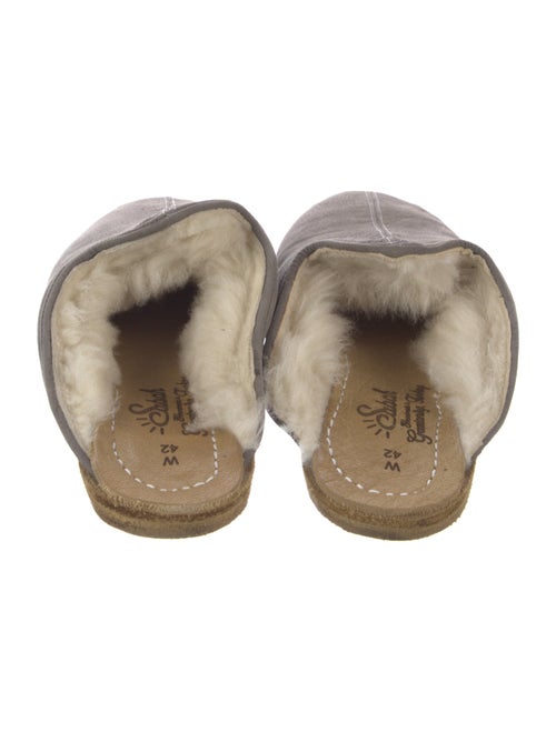 Sabah Suede Fur Trim Mules