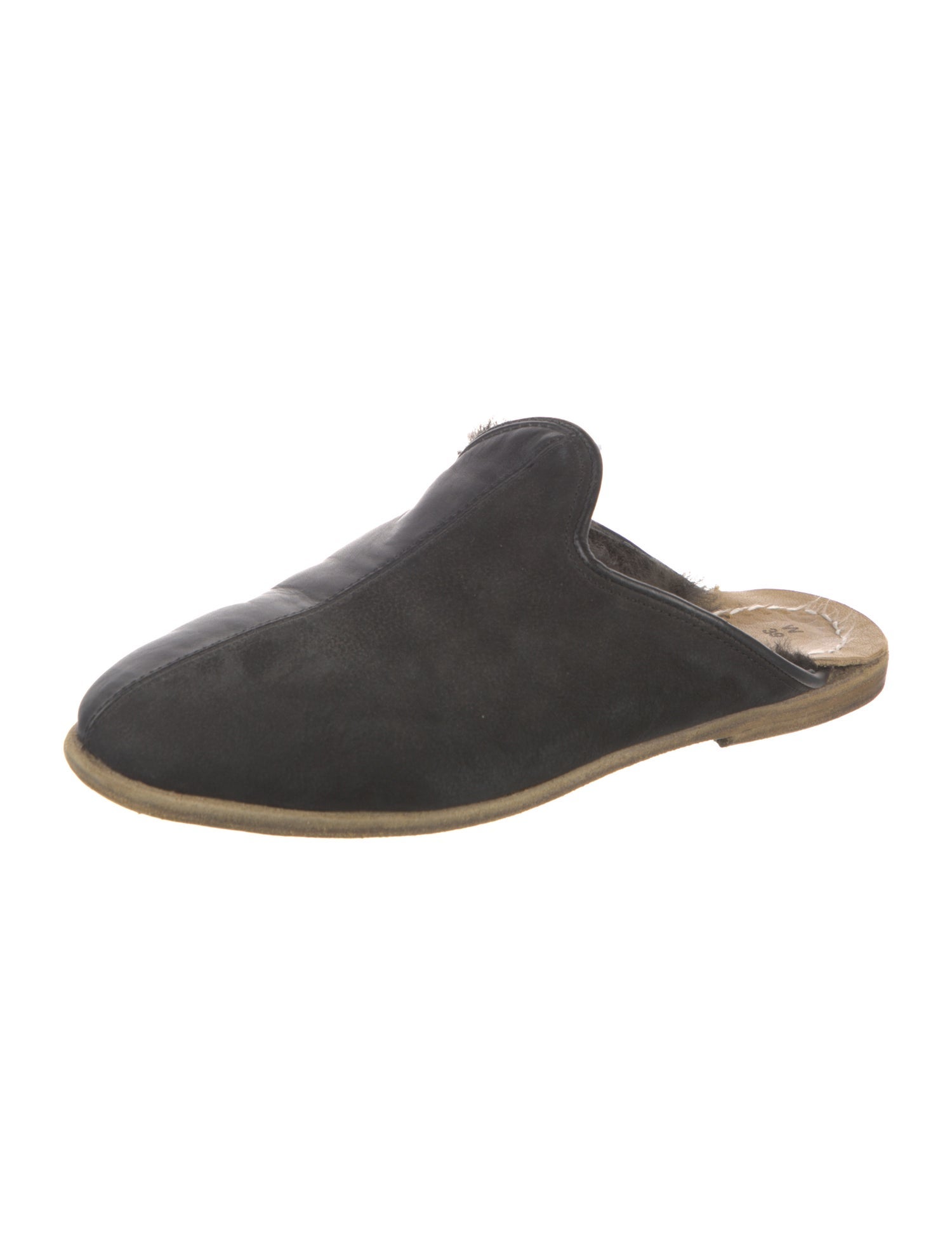 Sabah Suede Fur Trim Mules