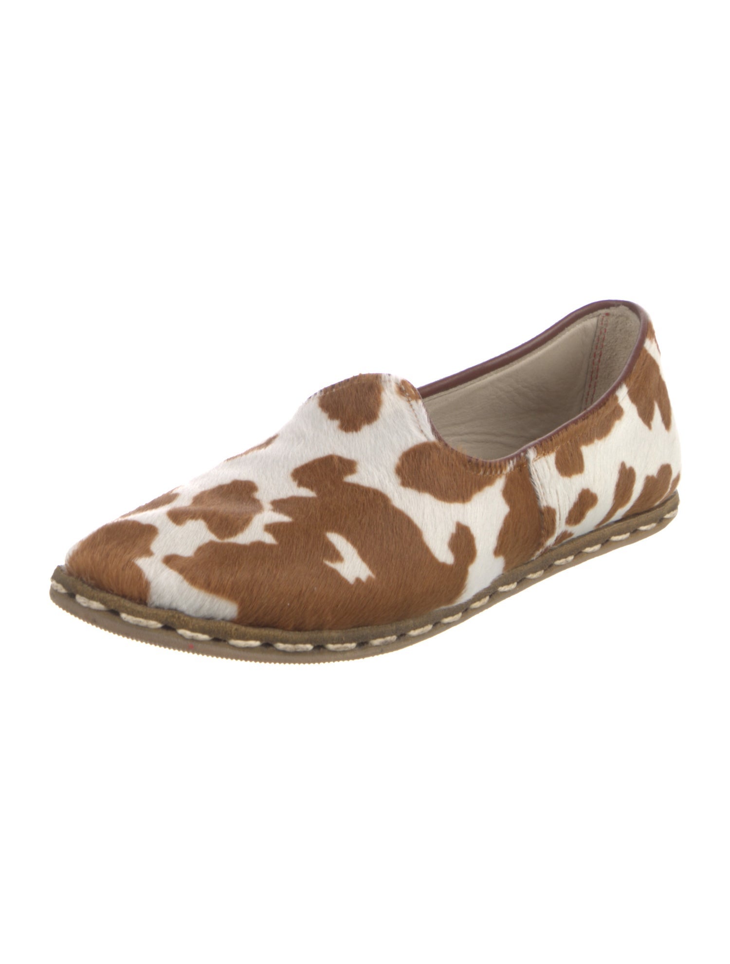 Sabah Calf Hair Animal Print Ballet Flats
