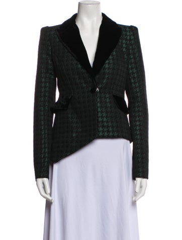Valentina Shah Jackets Houndstooth Print Blazer M