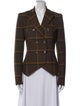 Valentina Shah Plaid Print Blazer