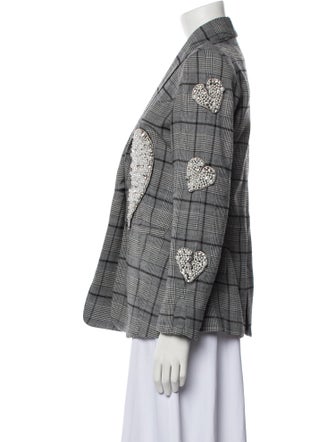 Valentina Shah Plaid Print Blazer