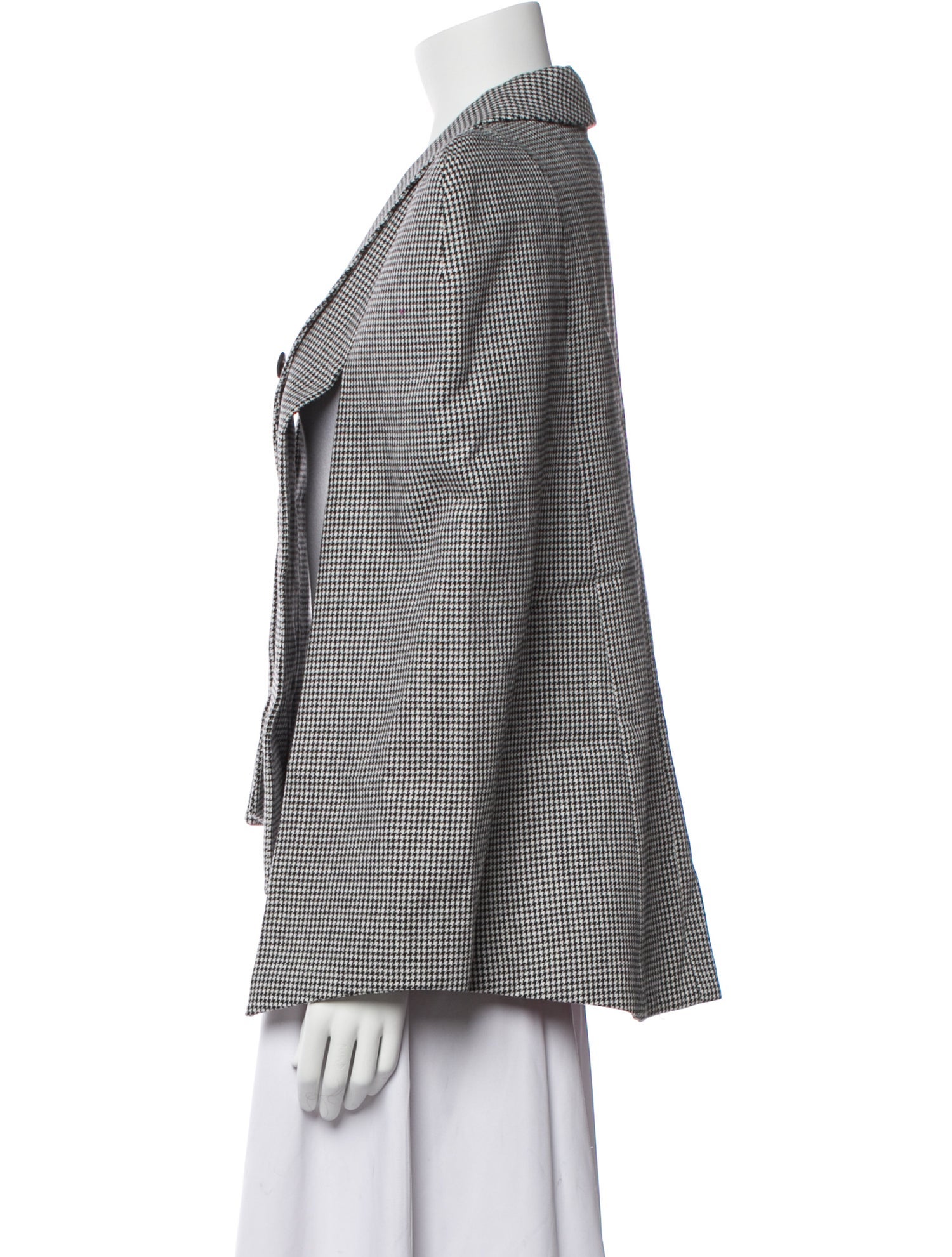 Valentina Shah Wool Houndstooth Print Blazer