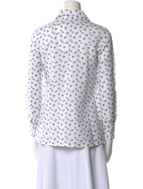 Sharis Place Private Label Linen Printed Button-Up Top
