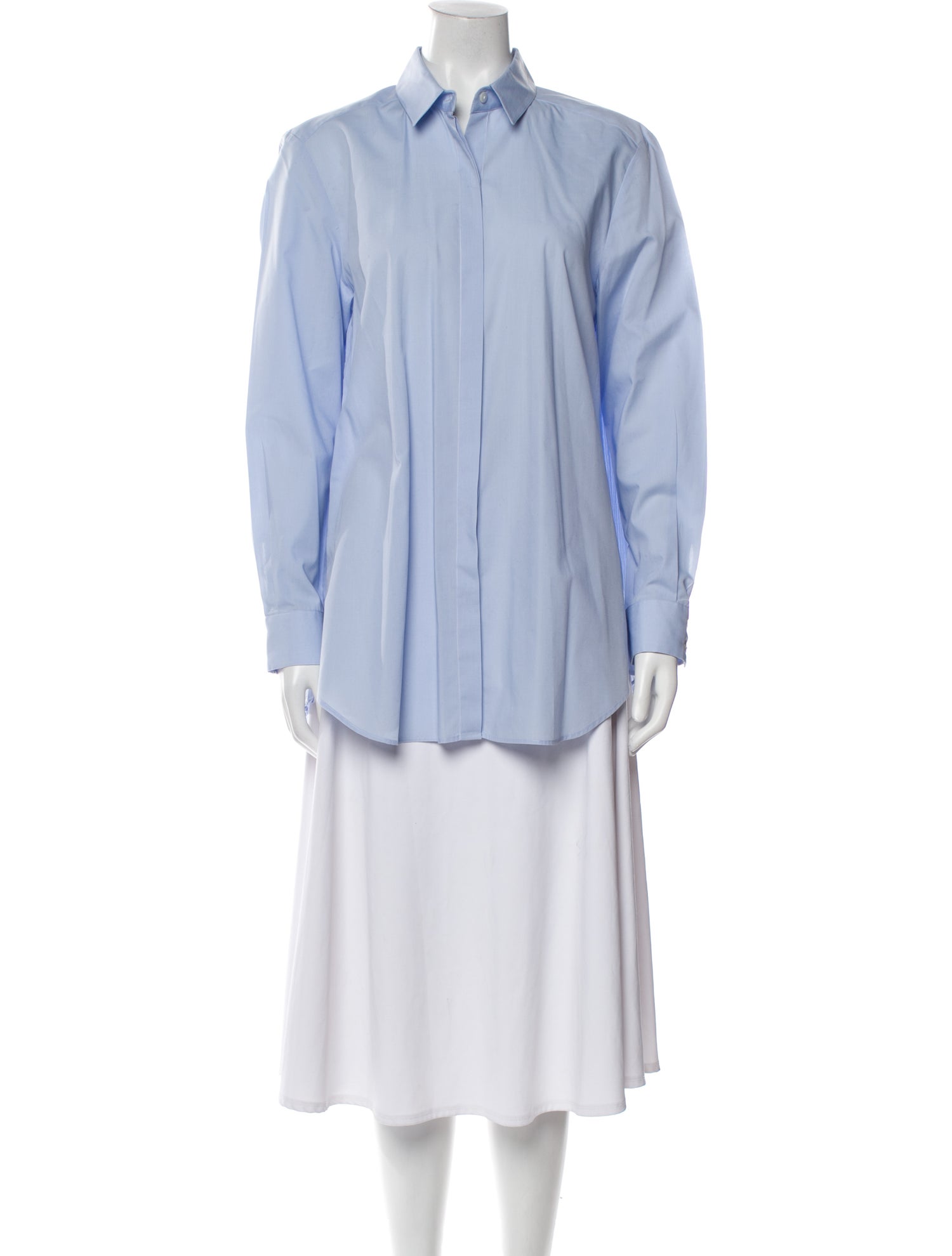 Sharis Place Private Label Long Sleeve Button-Up Top