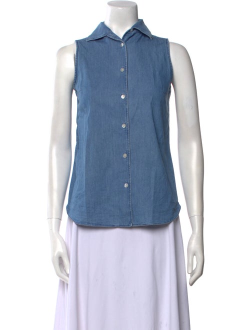 Sharis Place Private Label Sleeveless Button-Up Top