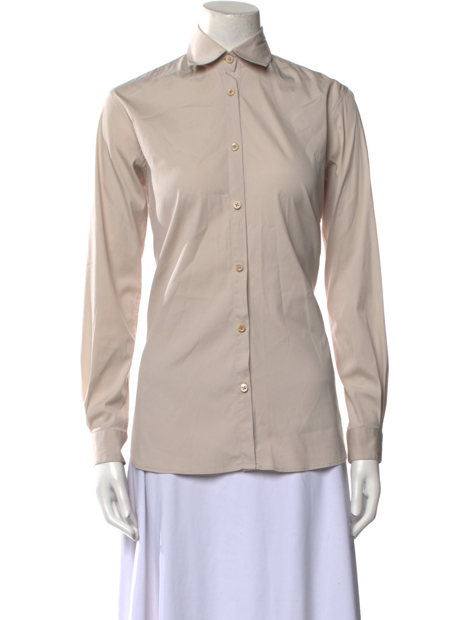 Sharis Place Private Label Long Sleeve Button-Up Top