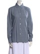 Sharis Place Private Label Striped Long Sleeve Button-Up Top
