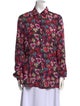 Sharis Place Private Label Floral Print Long Sleeve Button-Up Top