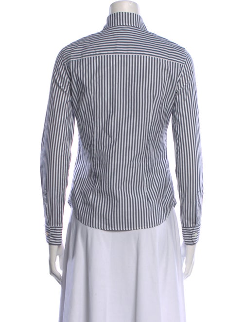 Sharis Place Private Label Striped Long Sleeve Button-Up Top
