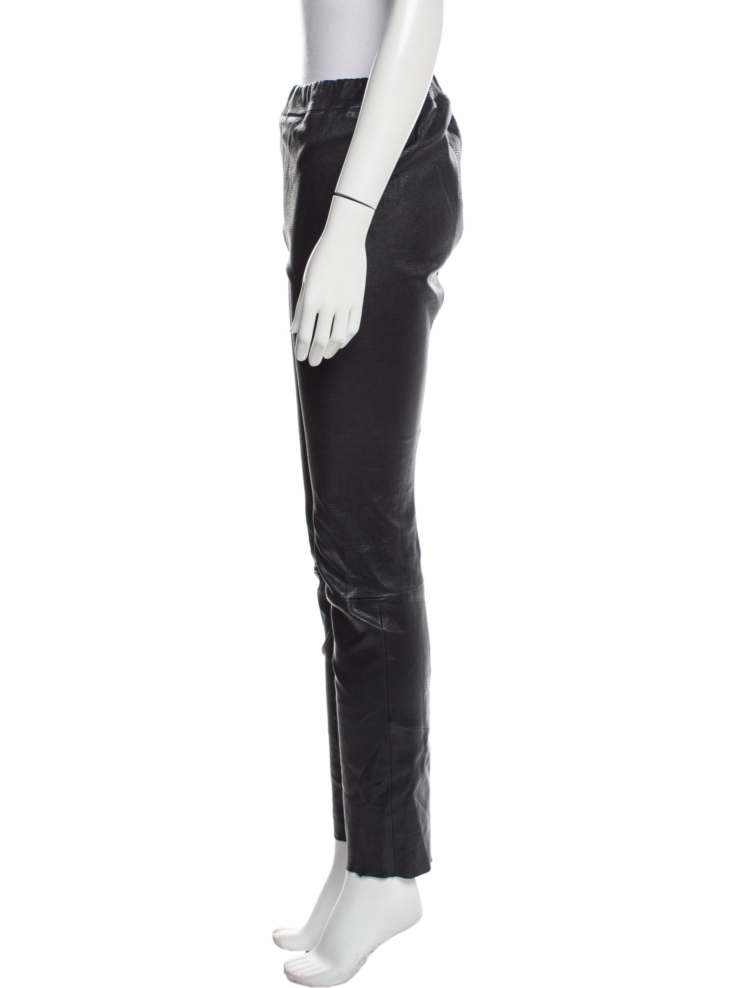 Sharis Place Private Label Leather Skinny Leg Pants