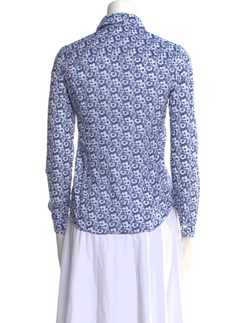 Sharis Place Private Label Floral Print Long Sleeve Button-Up Top