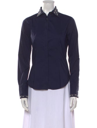 Sharis Place Private Label Long Sleeve Button-Up Top