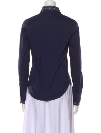 Sharis Place Private Label Long Sleeve Button-Up Top