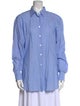 Sharis Place Private Label Striped Long Sleeve Button-Up Top