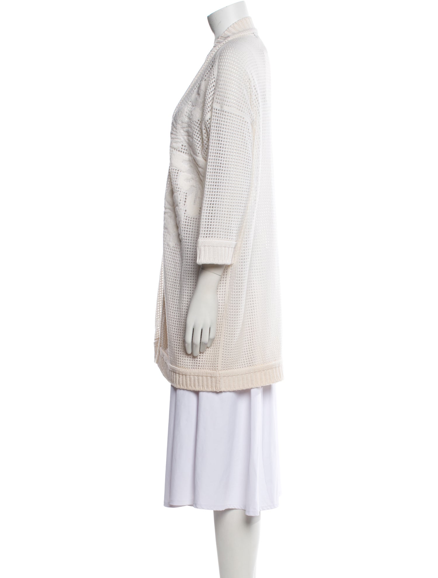 Sharis Place Private Label Cashmere Open Front Sweater