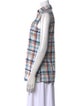Sharis Place Private Label Plaid Print Sleeveless Button-Up Top