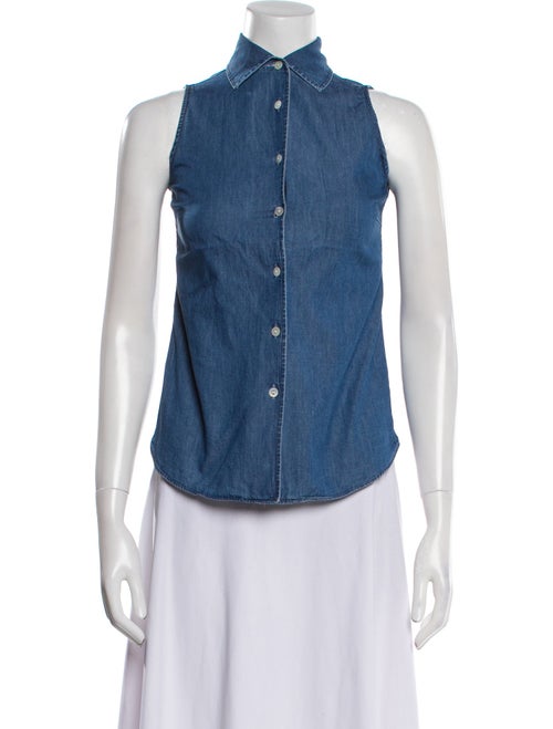 Sharis Place Private Label Sleeveless Button-Up Top